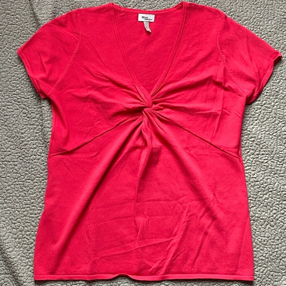 Mimi Maternity Sweaters - Maternity V-Neck Twist Knot At Bust